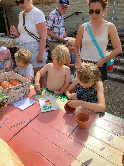bloempotjes schilderen